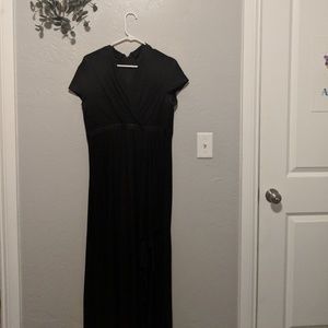 Performance floor length black dress